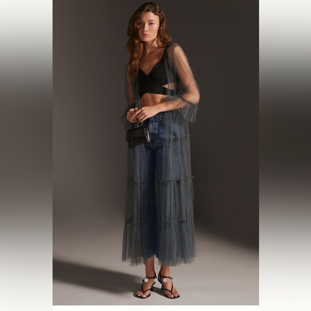 Anthropologie Holiday Sheer Cover One Size